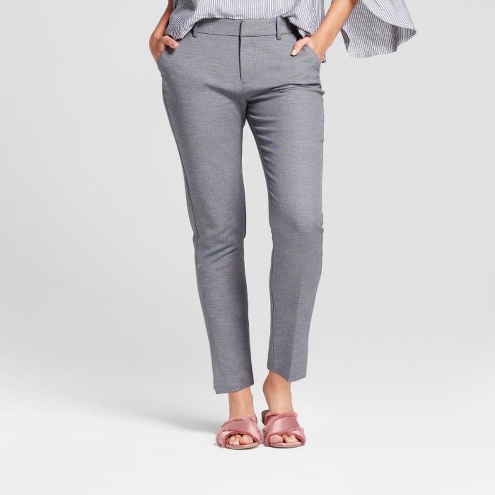 NWT Women’s Ankle Stretch Pants, gray, size 2.